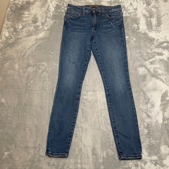 Joe's Jeans Denim - JOES JEANS Women's Size 27 Curvy Skinny Ankle Blue Denim Jeans Distressed